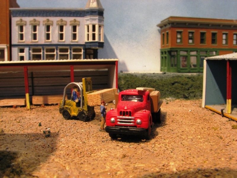 under the lumber shed.